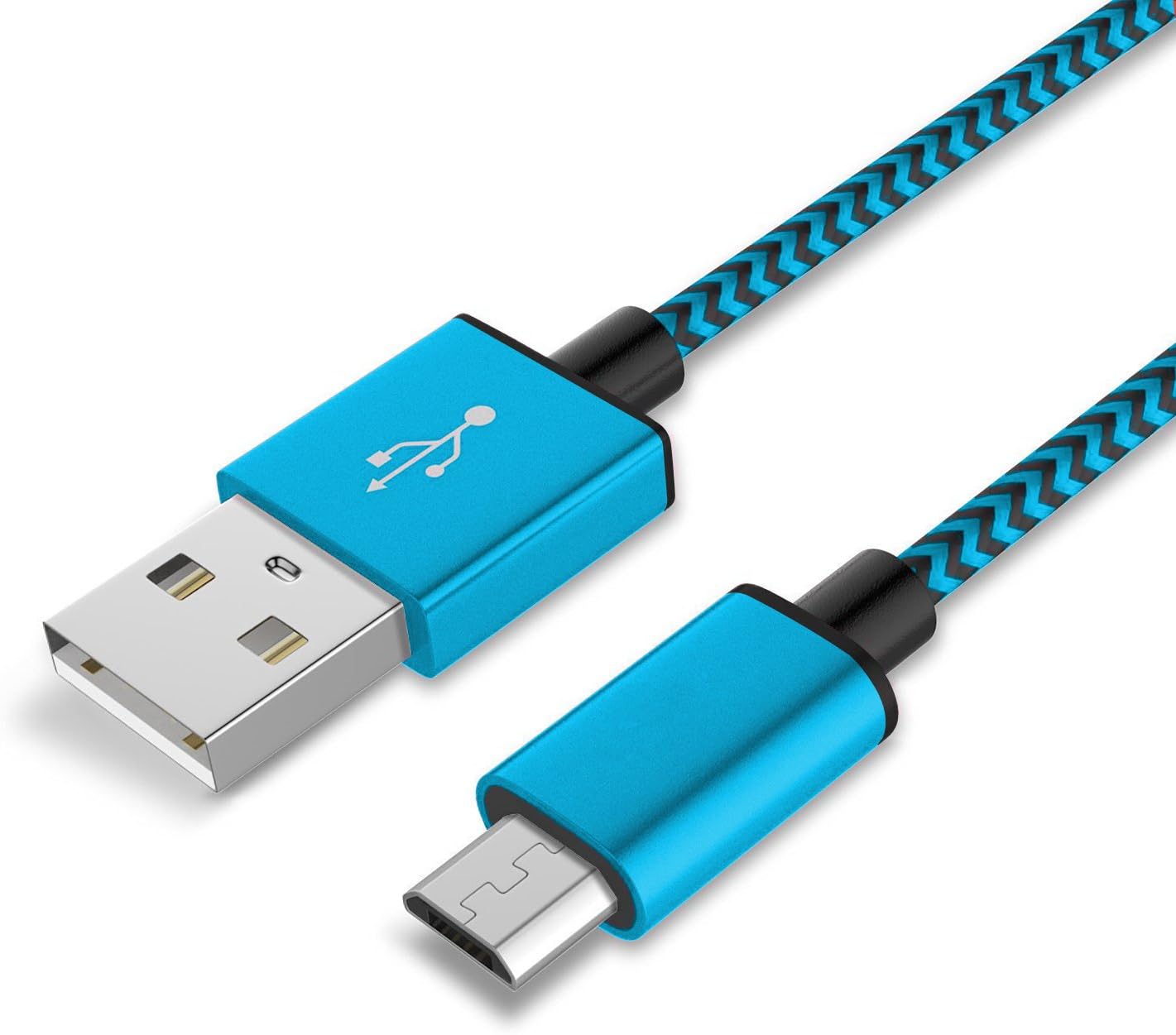 1 x Wiko Rainbow 4G Micro USB Data Cable/Charger Cable/1 Metre Premium Cable in Blue – by TheSmartGuard