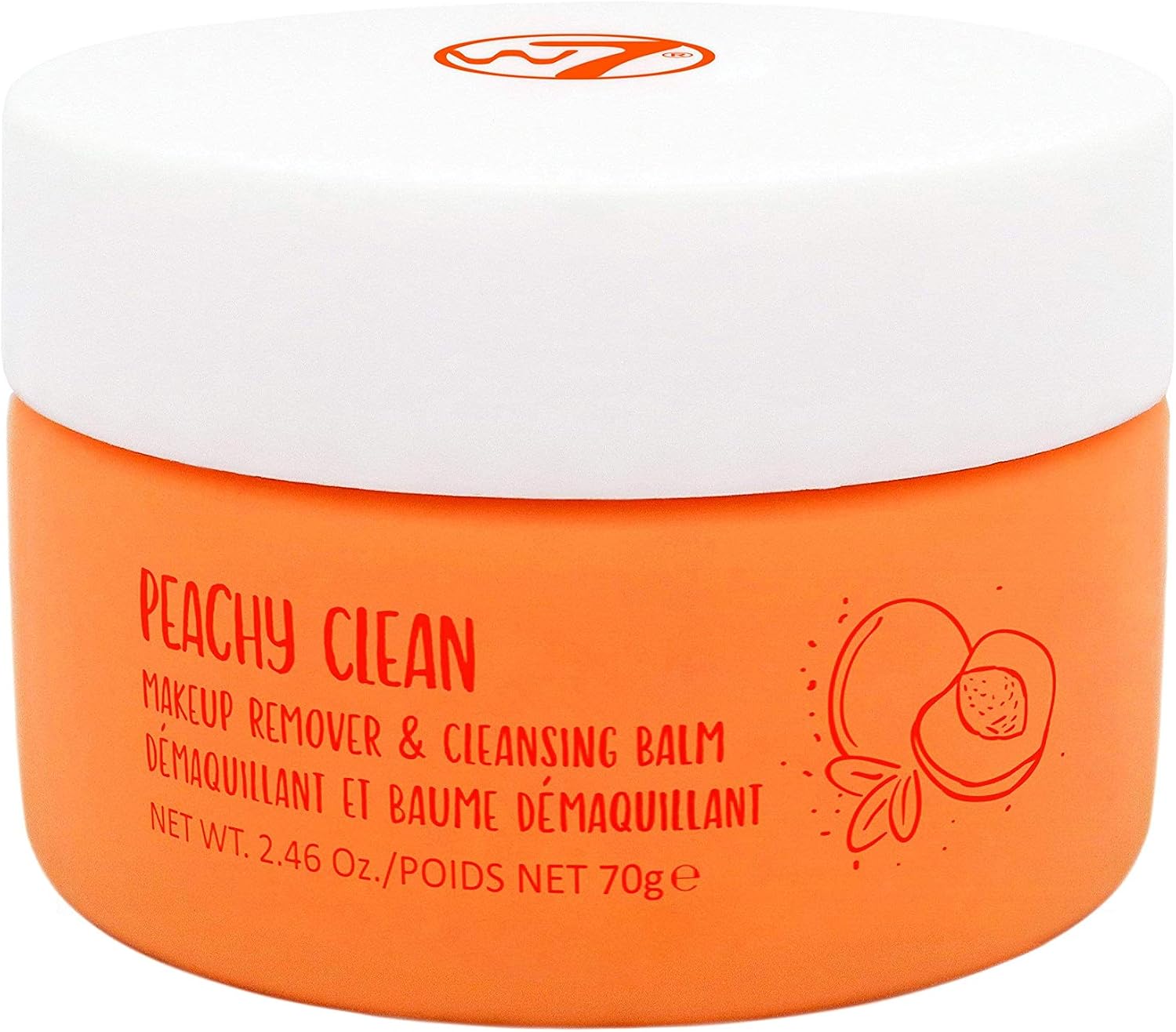 W7 Peachy Clean Makeup Remover & Cleansing Balm, Melt Away Makeup in a Peachy Dream! Hydrating