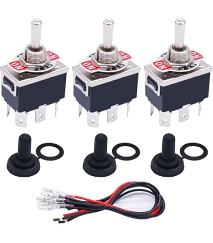 SWITCH スイッチ TWTADE 3 Pcs Toggle Rocker Switches ON/ON 6 Pin 2 Position