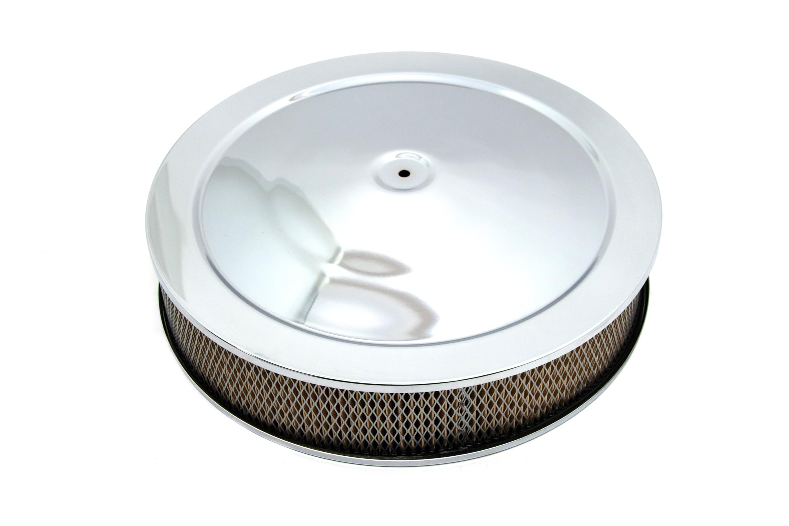 Photo 1 of 14" Chrome Steel Air Cleaner Set - Recessed Base
