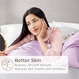 Bedsure Satin Pillowcase for Hair 2 Pack Queen Standard 50x75 Misty Lilac view 3