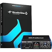 PreSonus Studio 24c 2x2, 192 kHz, USB Audio Interface with Studio One Artist and Ableton Live Lite DAW Recording Software