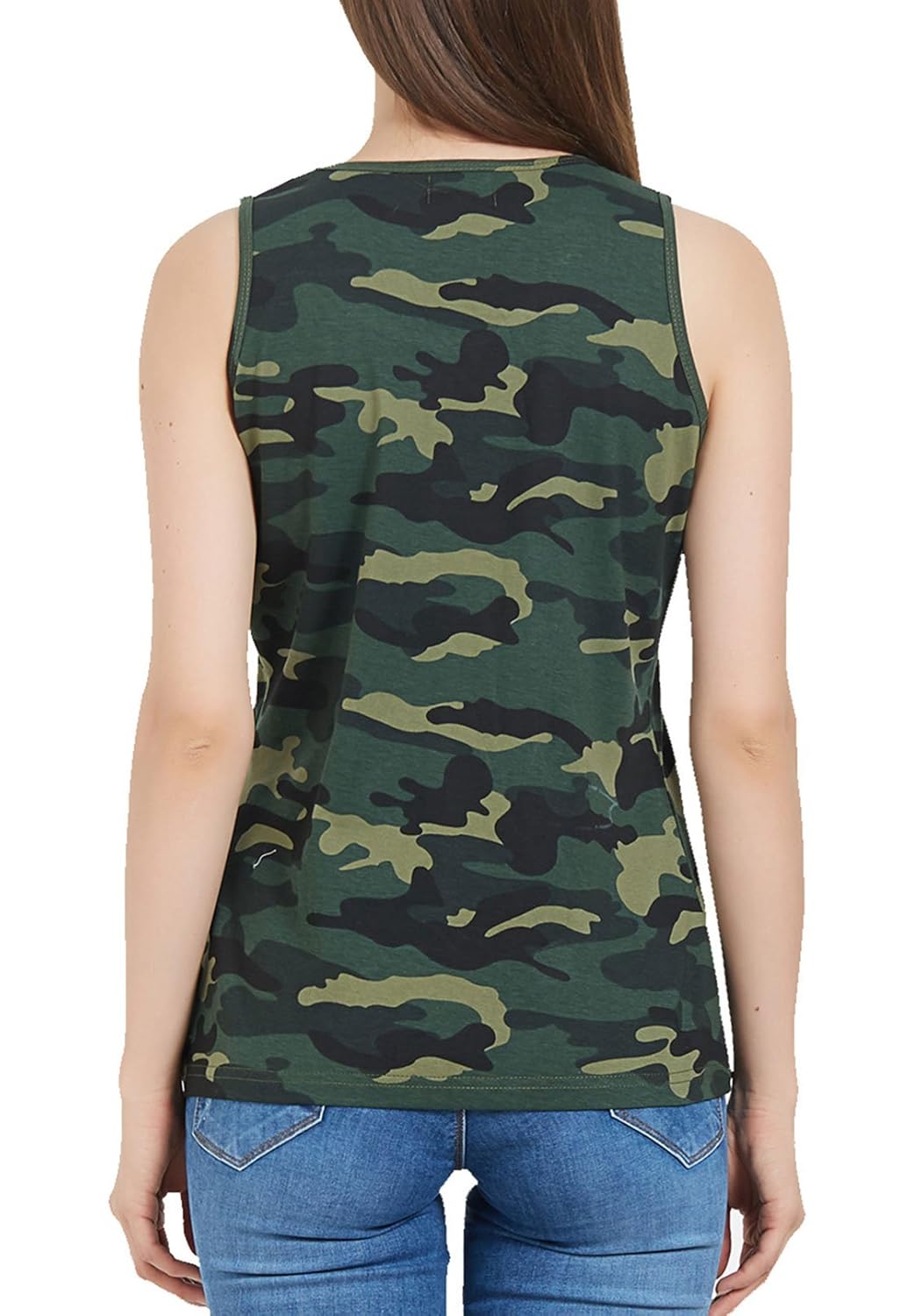 wyo wear your opinion women's tanks top with army camouflage design