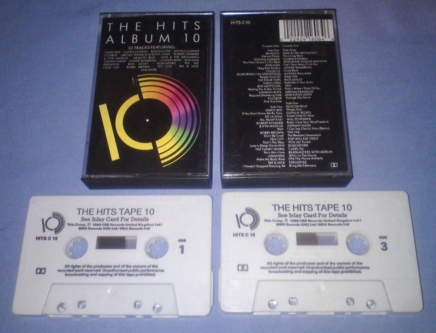 THE HITS ALBUM 10. 1989 32 TRACK DOUBLE AUDIO CASSETTE TAPE. HITS C10 Amazon.co.uk CDs & Vinyl