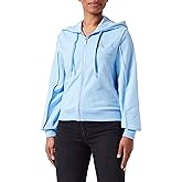 Armani Exchange womens Metallic Logo Zip Up Hooded Sweatshirt