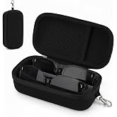 bipkonu Double Eyeglasses Case, Hard Shell Glasses Case for Men Women | Shockproof Hard Dual Glasses Case, Travel Sunglasses Organizer with Adjustable Slot &amp; Clip