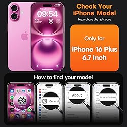 TAURI for iPhone 16 Plus Case, Compatible with