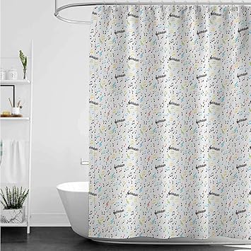 Amazon Com Home1love Polyester Fabric Shower Curtain Music
