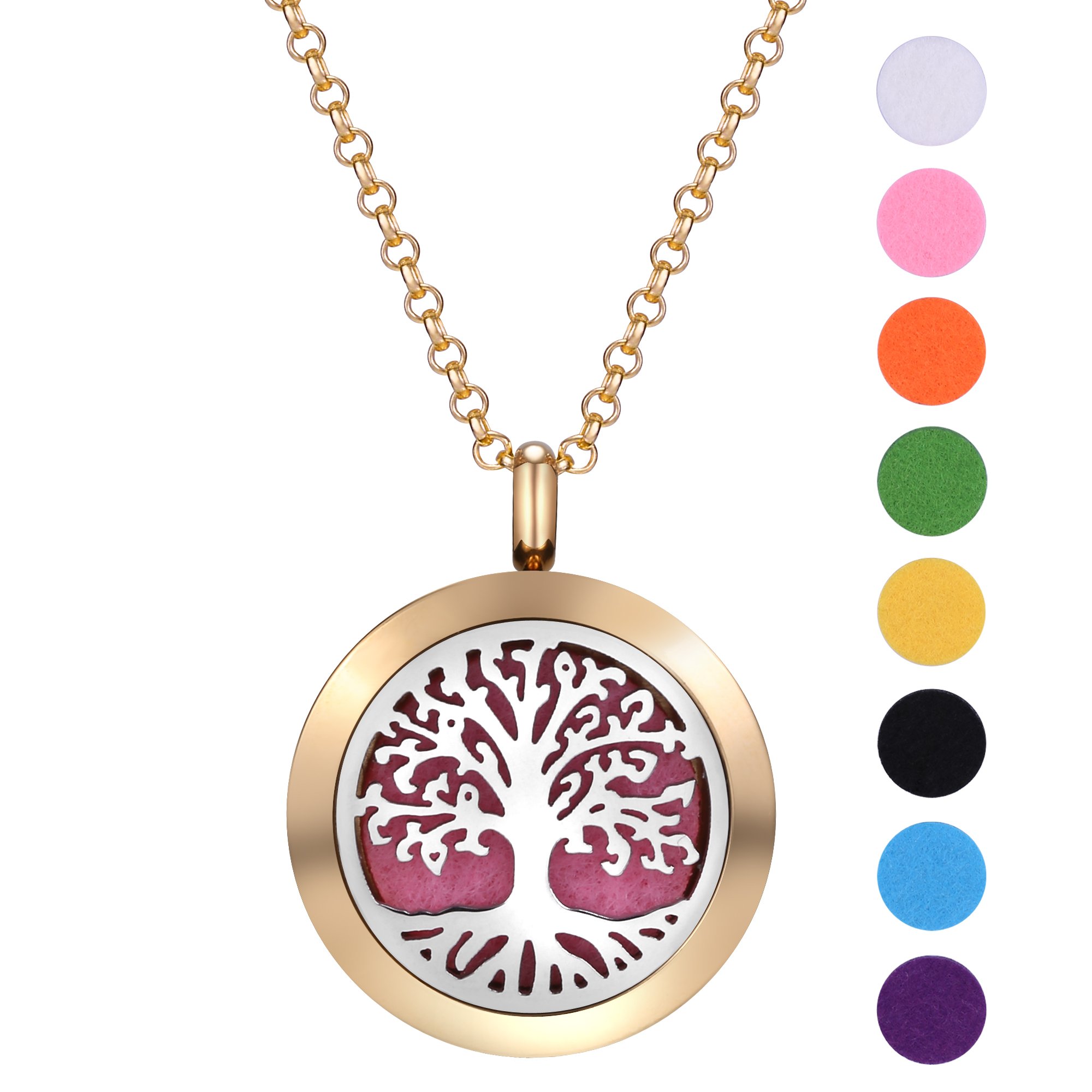 Essential Oil Diffuser Necklace Titanium Steel Locket Jewelry With Adjustable.. 9 71uy5yfmE9L