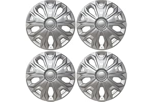 HubStar Hubcap Replacement for Ford Transit 150, 250, and 350: 2015-2024, 16-inch Original-Style Replica with Heavy-Duty Clips (Silver, 4 Pieces)