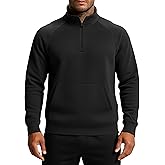 Project Titan Men's Quarter Zip Pullover Sweatshirts Fleece Sweatshirt Stand Collar Long Sleeve Shirt with kangaroo Pocket