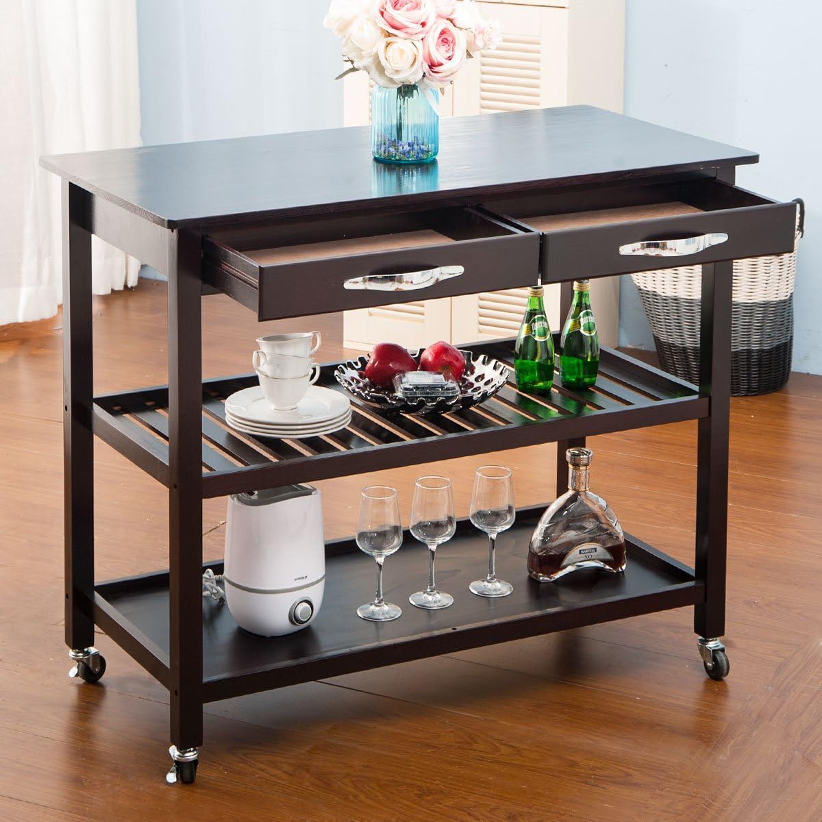 ZIKKii Kitchen Dining Trolley Cart Storage Cart with