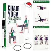 COARVXA Chair Yoga Workouts for Elderly-58 Exercise Cards with Chair Yoga,Gentle Seated Yoga Guide, Chair Yoga for Weight Loss & Flexibility-Exercise Cards for Seniors Over 60
