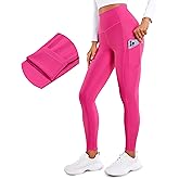 CRZ YOGA Fleece Lined Leggings Pockets 28'' - Thermal Casual Lounge Workout Womens Yoga Full Length Pants Winter Warm