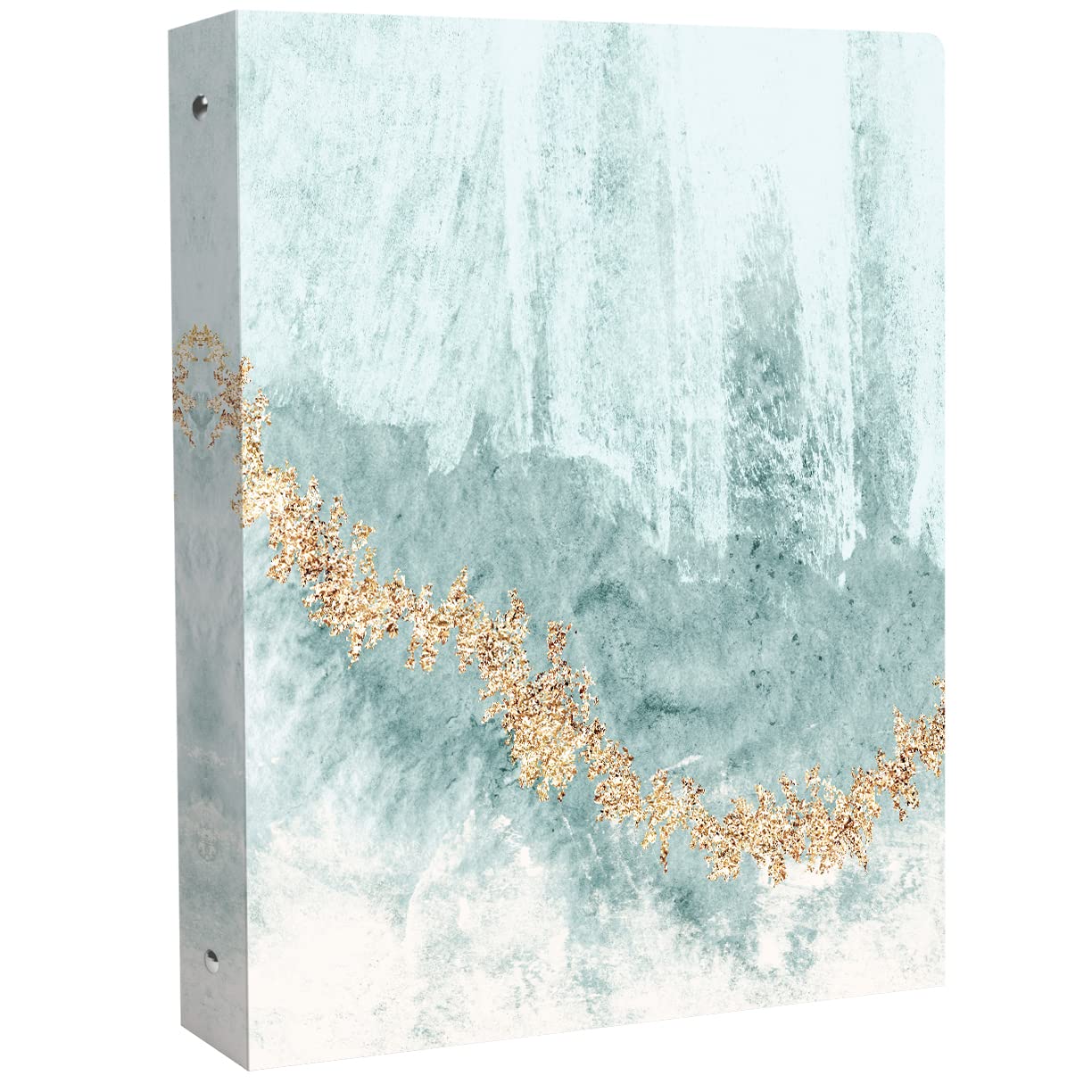 Photo 1 of bloom daily planners 1-Inch 3 Ring Binder for School, Office, Home - Decorative 1” Binder Organizer for Standard Letter Size Paper (10" x 11.5”) - Blue Crystal