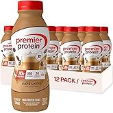 Premier Protein Shake, Café Latte, Caffeinated, 30g Protein, No Added Sugar, 24 Vitamins & Minerals to Support Immune Health, 11.5 fl oz, 12 Pack (Packaging May Vary)