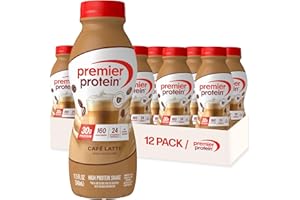 Premier Protein Shake, Café Latte, 30g Protein, No Added Sugar, 24 Vitamins & Minerals to Support Immune Health, 11.5 fl oz, 12 Pack (Packaging May Vary)