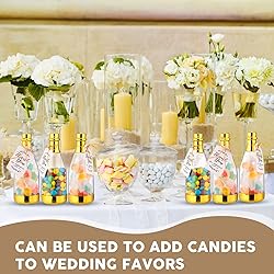 Gerrii 50 Pcs Metallic Champagne Bottle Container