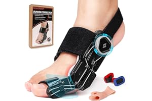 ROCK TAKIN Upgrade Bunion Corrector for Women Men, Adjustable Knob Orthopedic Big Toe Relief Straightener Splint with Silicone Pad & Toe Separator & Training Strap for Left Right Feet (1PCS)