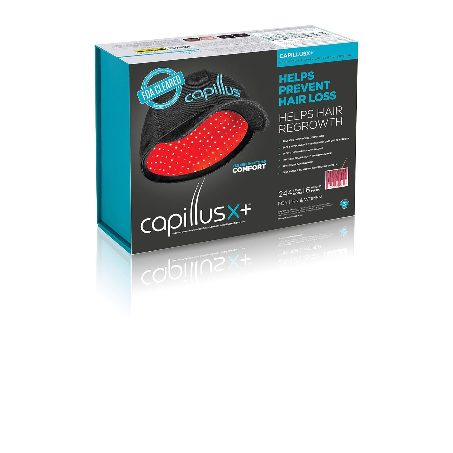 Amazon Com Capillusx Mobile Laser Therapy Cap For Hair Regrowth