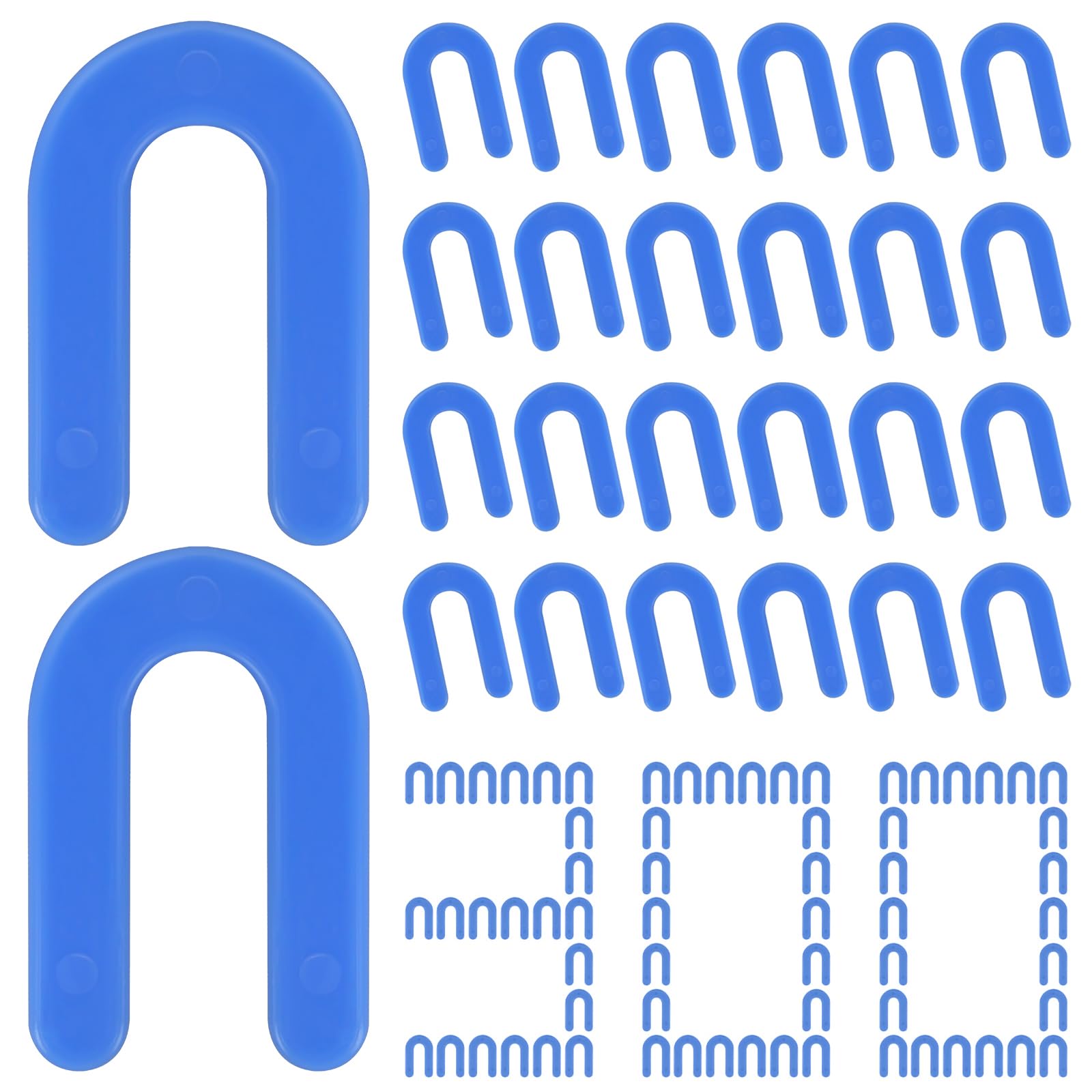 Photo 1 of DGSL Tile Leveling System Tile Spacers 1/16 Inch, 300 pieces Horseshoe Shim U Shape Plastic Tile Leveling Clips for Various Types of Tile Leveling