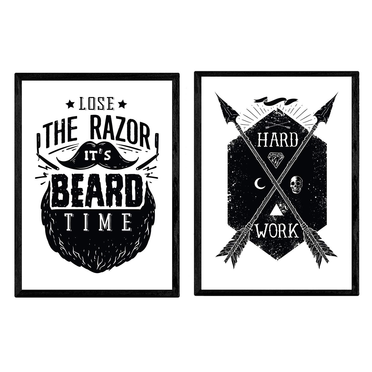 Nacnic Posts Poster black and white. Design decorative sheet. A4 size