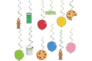 Cookie Party Decorations Street Party Decor, Assembled and Ready to Use, Cartoon Theme Party Hanging Swrils 24pcs Party Strea