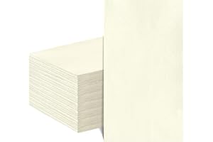 NatNarr 60 Pcs Ivory Napkins, Disposable Cream Dinner Napkins Decorative Guest Hand Towels for Bathroom Beige Paper Napkin for Wedding, Bridal Baby shower