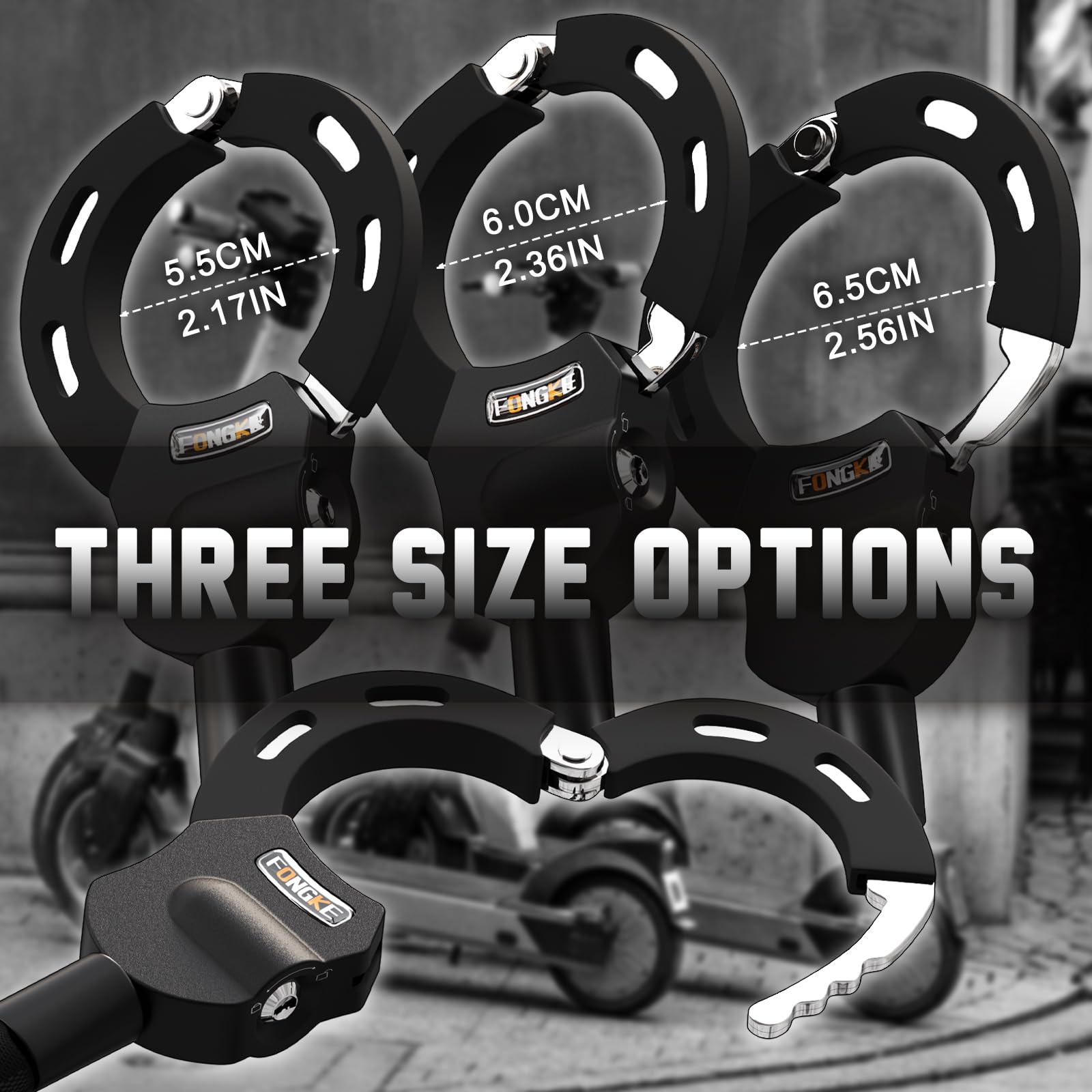 E Scooter Schloss | 8mm Dicke Kettenschloss | Handschellenschloss | Fahrradschloss | Hochsicherheits Schlösser Inklusive Aufbewahrungstasche | Schloss für E Scooter, E-Bike, Motorrad 7