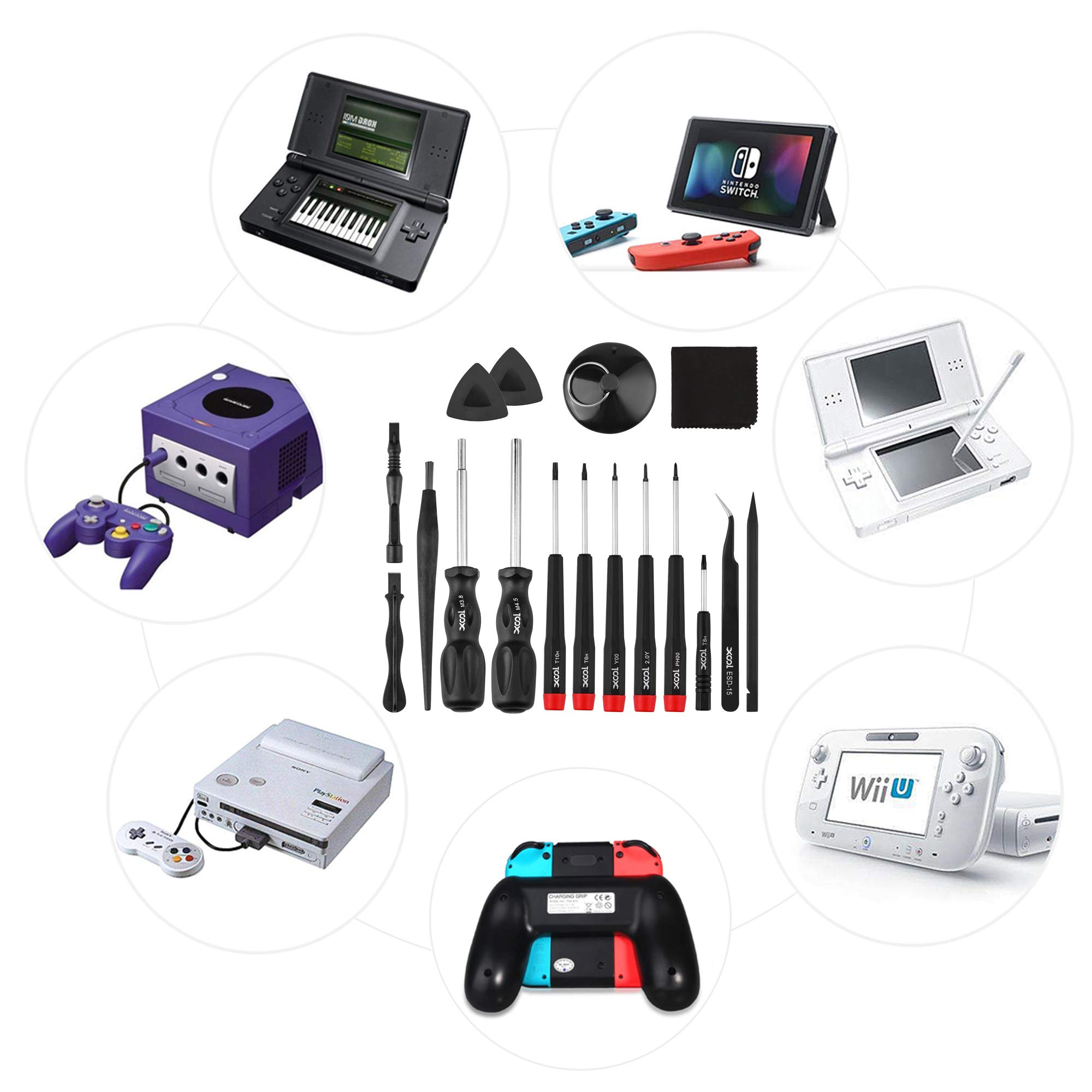 Mua Xool ニンテンドーゲーム機 ツールキット Switch専用ｙ1 5ドライバー付き 各種ゲーム機 修理工具 Ns修理ツールセット 磁石付き ドライバー 修理工具 分解ツール Diy工具 ゲーム機 修理 メンテナンス 掃除 分解 電池交換 清掃 ゲーム機用 工具 精密ドライバー