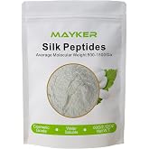 MAYKER Hydrolyzed Silk Peptides Powder 2.12 oz, Cosmetic Grade Hydrolyzed Silk Protein for DIY Skin &amp; Hair Formulations