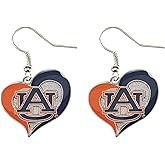 aminco NCAA womens Swirl Heart Earrings