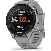 Garmin Forerunner® 255S, Smaller GPS Running Smartwatch, Advanced Insights, Long-Lasting Battery, Powder Gray (Renewed)