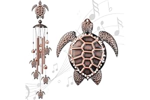 Nowpis Sea Turtle Wind Chimes for Outside, 35" Decorative Wind Chimes Turtle Gifts for Women, Memorial Wind Chime Outdoors with S Hook for Patio Garden Decor, Birthday Gifts for Mom Grandma