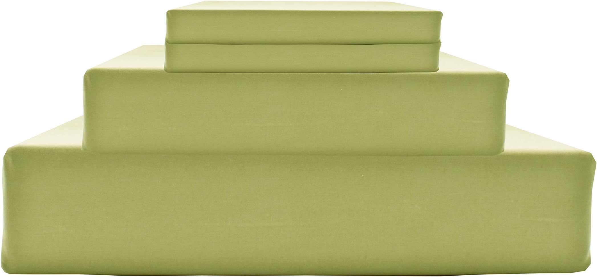 100% Cotton Percale Sheets Full Size, Sage, Deep Pocket, 4 Piece - 1 Flat, 1 Deep Pocket Fitted Sheet and 2 Pillowcases, Crisp Cool and Strong Bed Linen