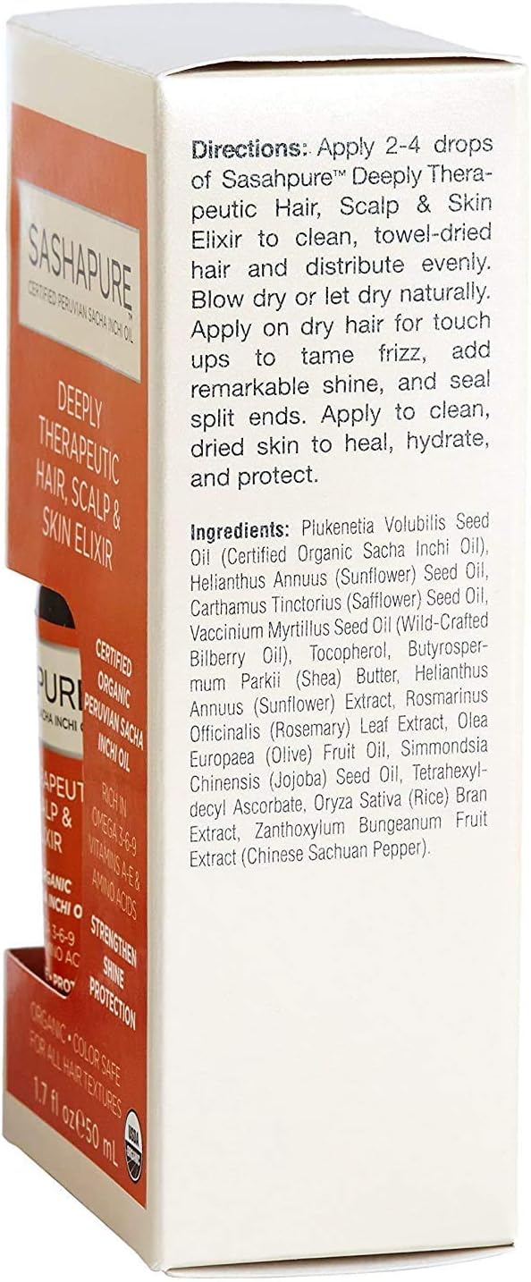 Sashapure Deeply Therapeutic Hair, Scalp & Skin Elixir, No Color - Image 3