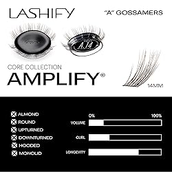 Lashify Amplify 14mm Gossamer Eyelash Extensions