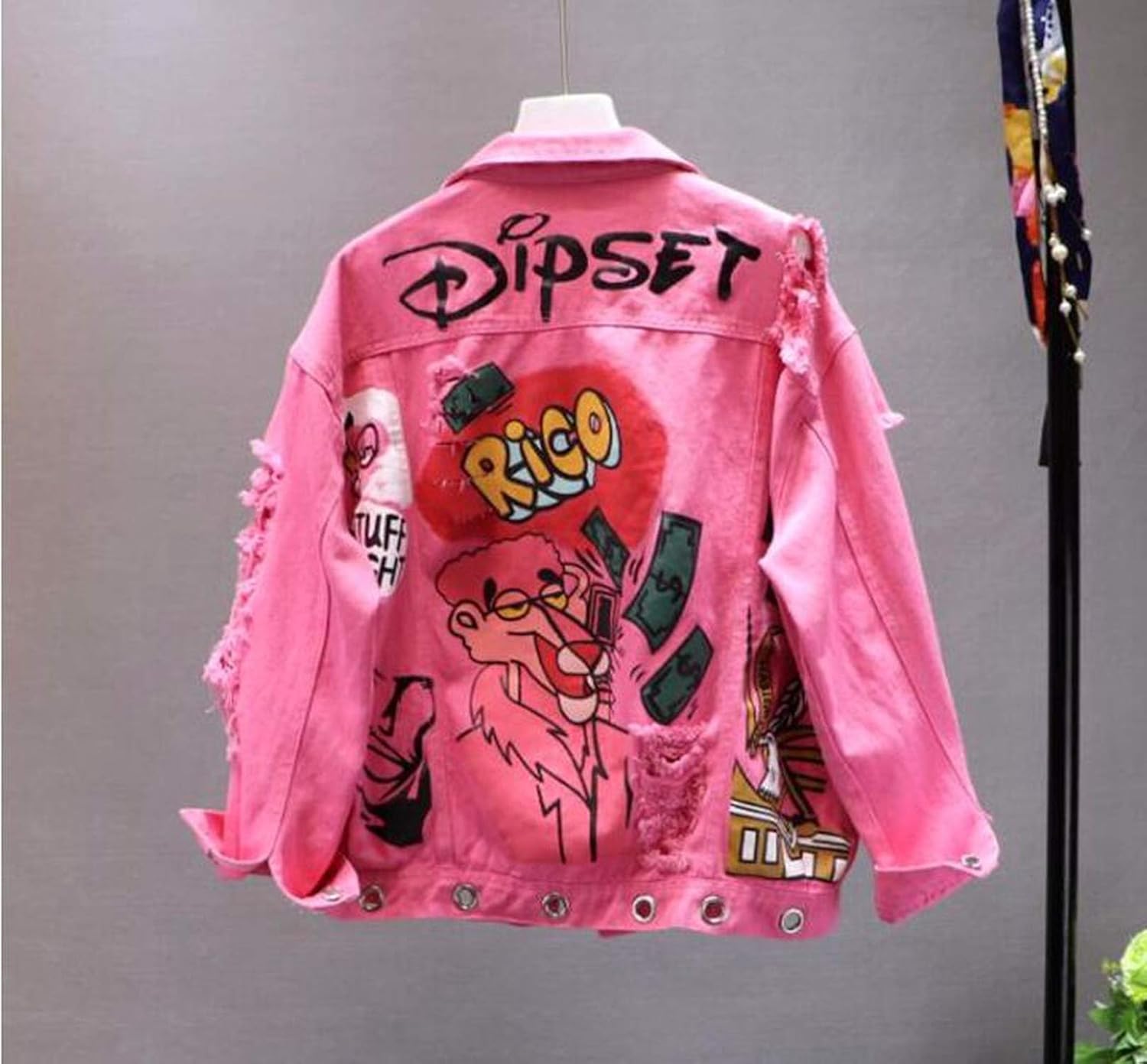 denim graffiti jacket
