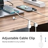 QINCINA 6 Pack Magnetic Cable Clips Cable Tidy Tools White Desk Organizer view 2