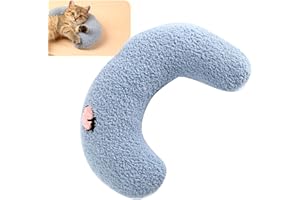 Pet Pillow, Defend Spine Soft Small Dog Puppy Pillow U Shaped Accompanying Small Pillow for Indoor Cats (Blue)