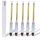 Busieea 5Pcs Hydrometer Alcohol 0-200 Proof Tralle