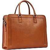 Banuce Vintage and Stylish Genuine Full Grains Italian Leather Briefcase for Women 15.6 Inch Laptop Bag Business Work Bag