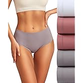 Reshinee Women's Underwear Seamless Full Briefs Soft Panties Invisibles Briefs Comfort Underpants Ladies Panties - 5 Pack