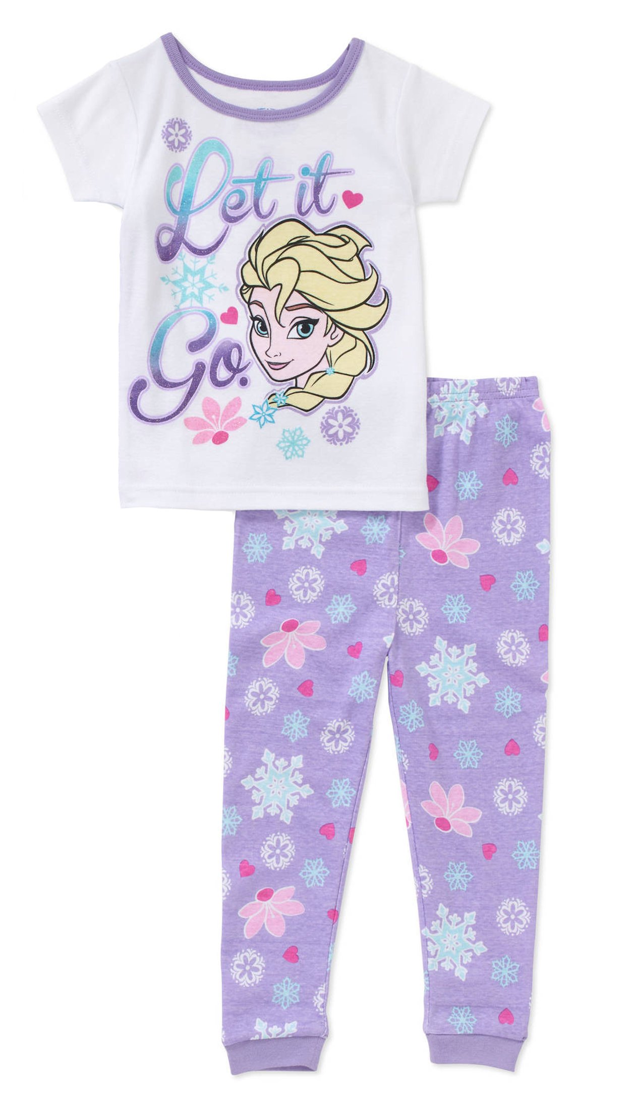 Disney Frozen Elsa 2 Piece Short Sleeve Pajama Set Little Girls' 4T Tight Fit