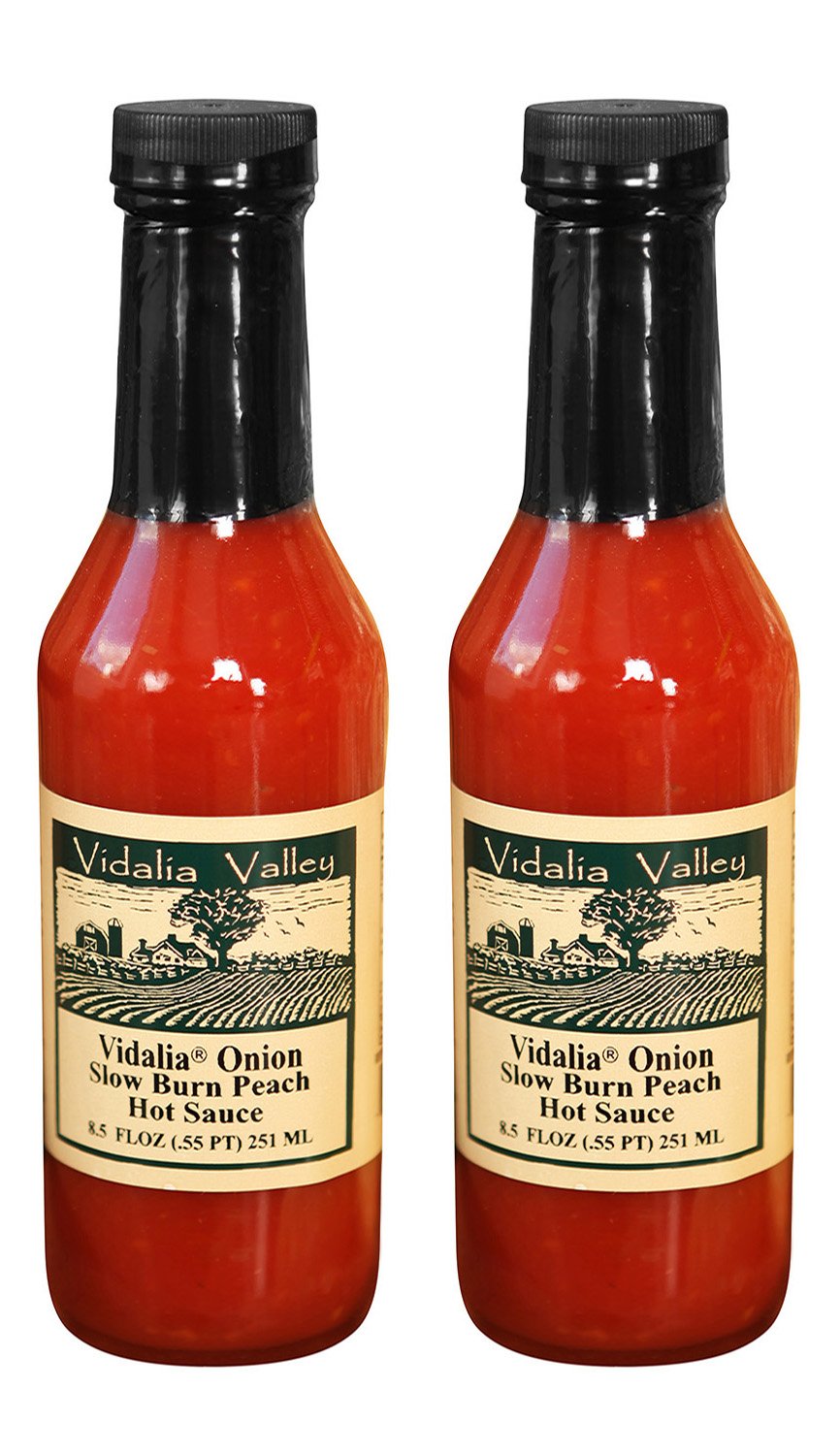 Vidalia Valley Onion Slow Burn Peach Hot Sauce, 8.5 oz