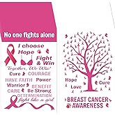 Fankya 240 Pcs Multicolor Ribbon Card All Breast Cancer Awareness Cards Mental Health Postcard Domestic Violence Oncology Overdose Awareness Inspirational Gift for Home Office (Pink Ribbon)