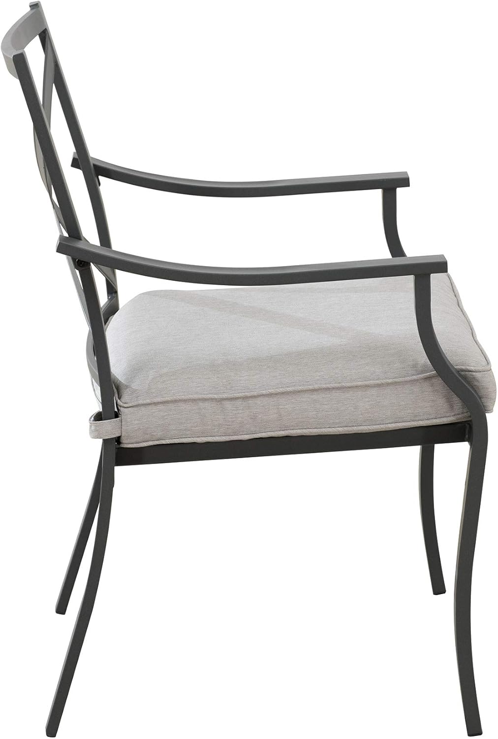  Brand - Ravenna Home Archer Steel-Framed Outdoor Patio Dining Chairs, Set of 2, 35"H, Gray : Garden & Outdoor