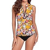 WOWENY Women Rash Guard Sleeveless Swim Shirts UPF 50 Sun Protection Swimsuit Tops Bathing Suit Top No Bottom