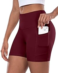 CHRLEISURE Womens Biker Yoga Shorts with
