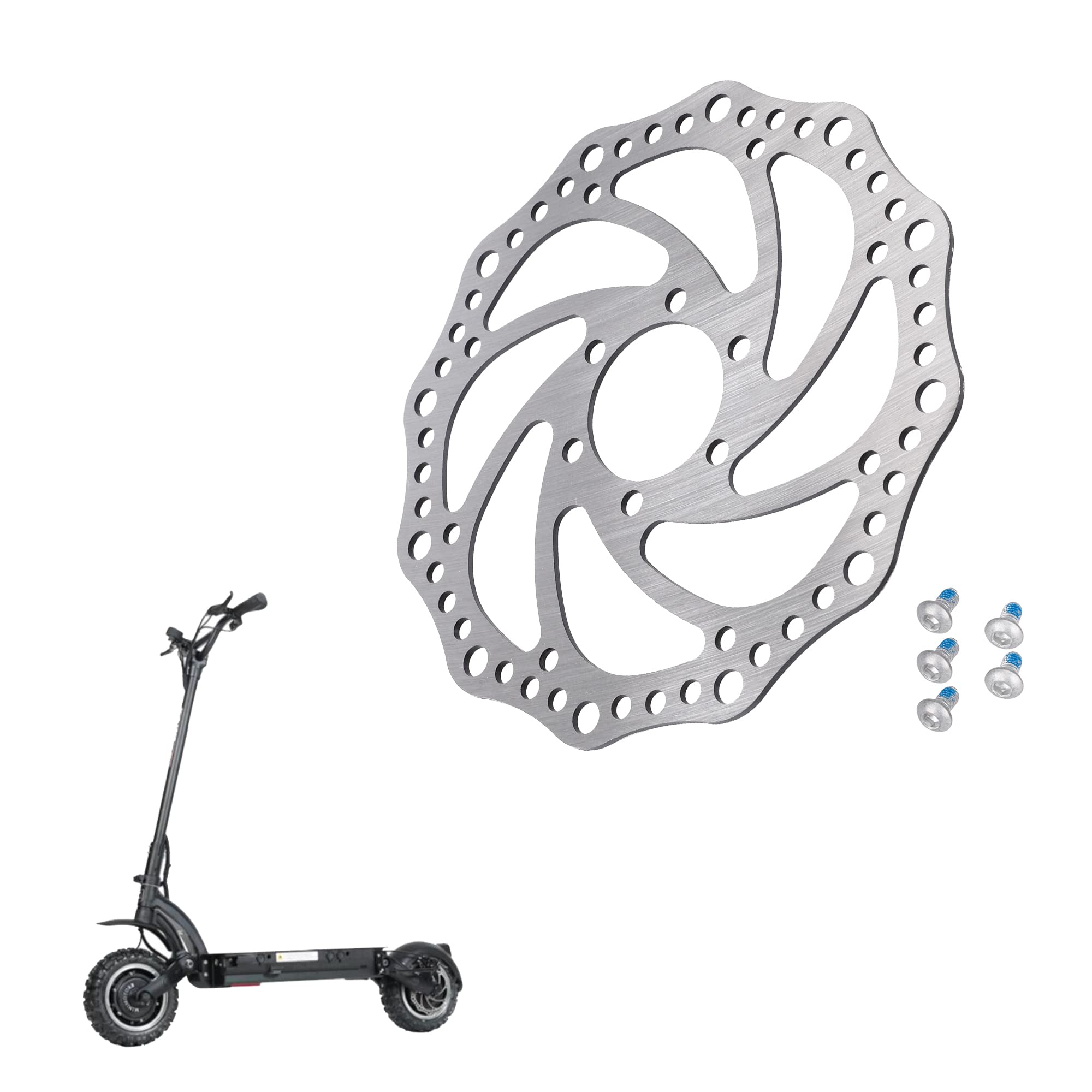 Fututech 160mm Stainless Steel Brake Discs for Dualtron Thunder Ultra Brake Pad Electric Scooter Brake Parts Replacement Scooter